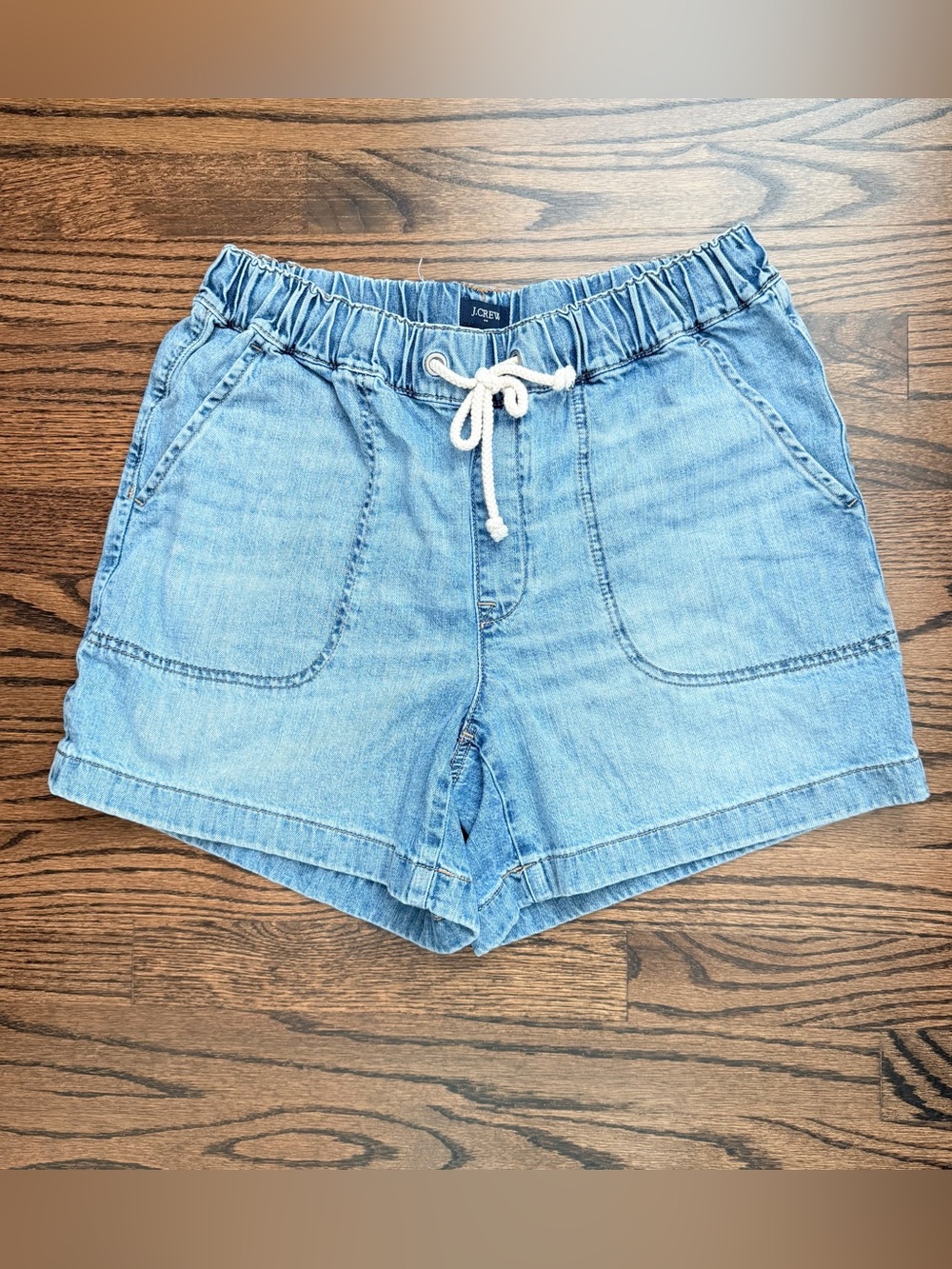 J. Crew Light Blue Denim Drawstring Casual Women's Shorts - size 27